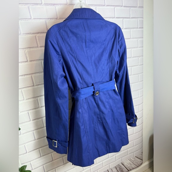Express Women's Blue Double-Breasted Trench Coat Size SP - Picture 8 of 12
